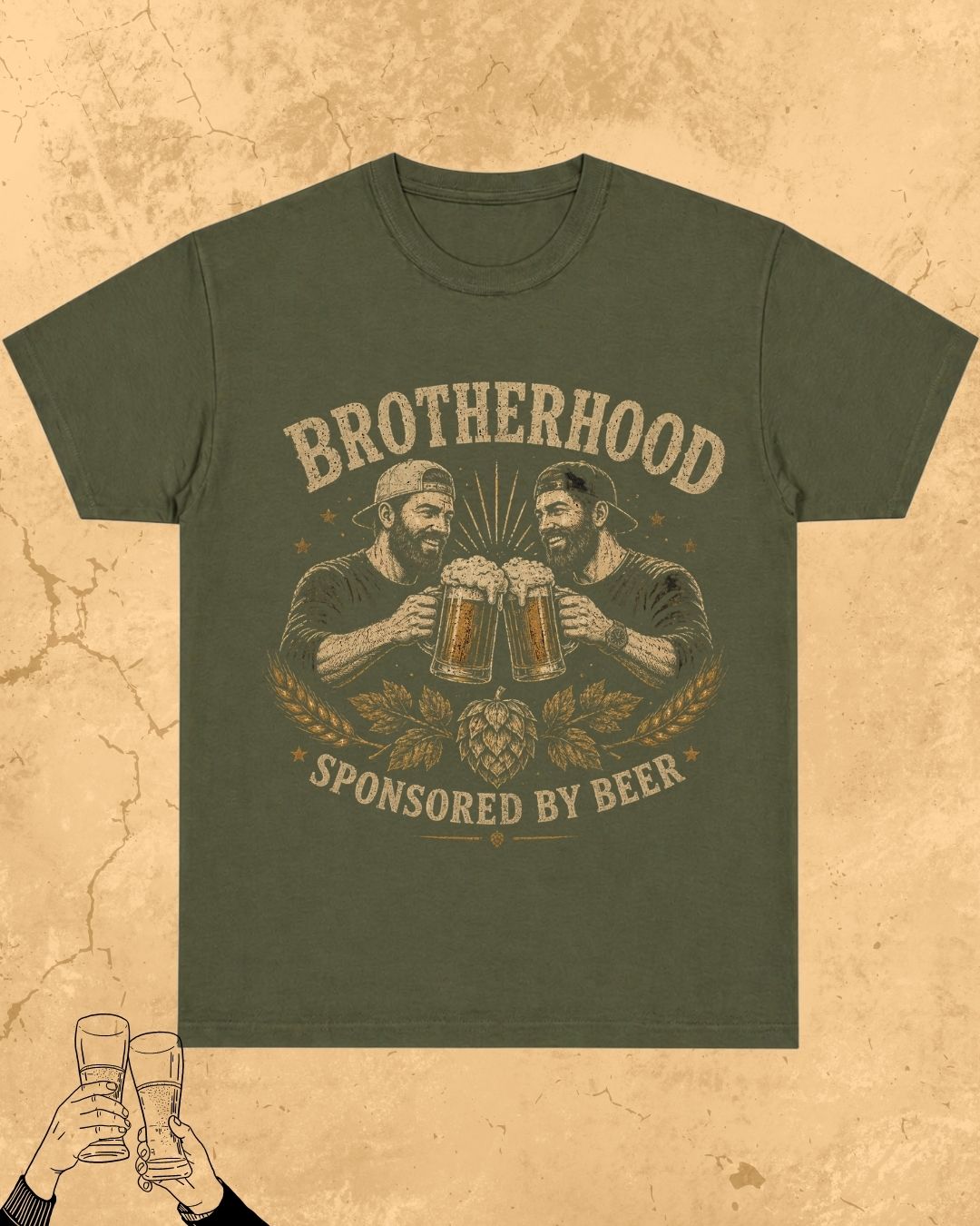 Beer Bond Statement Cotton T-Shirt