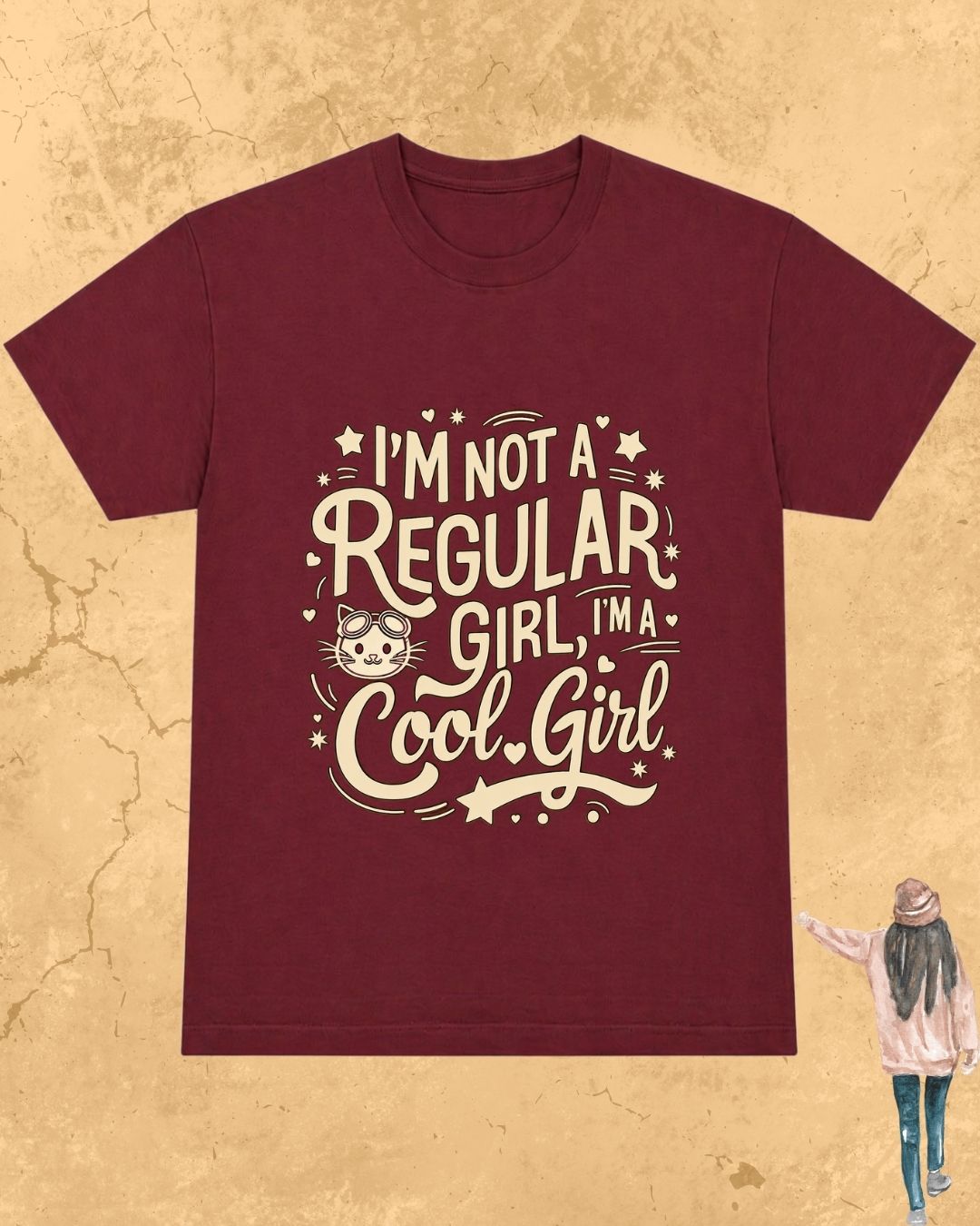 Cool Meow Girl Vibes Cotton Tee