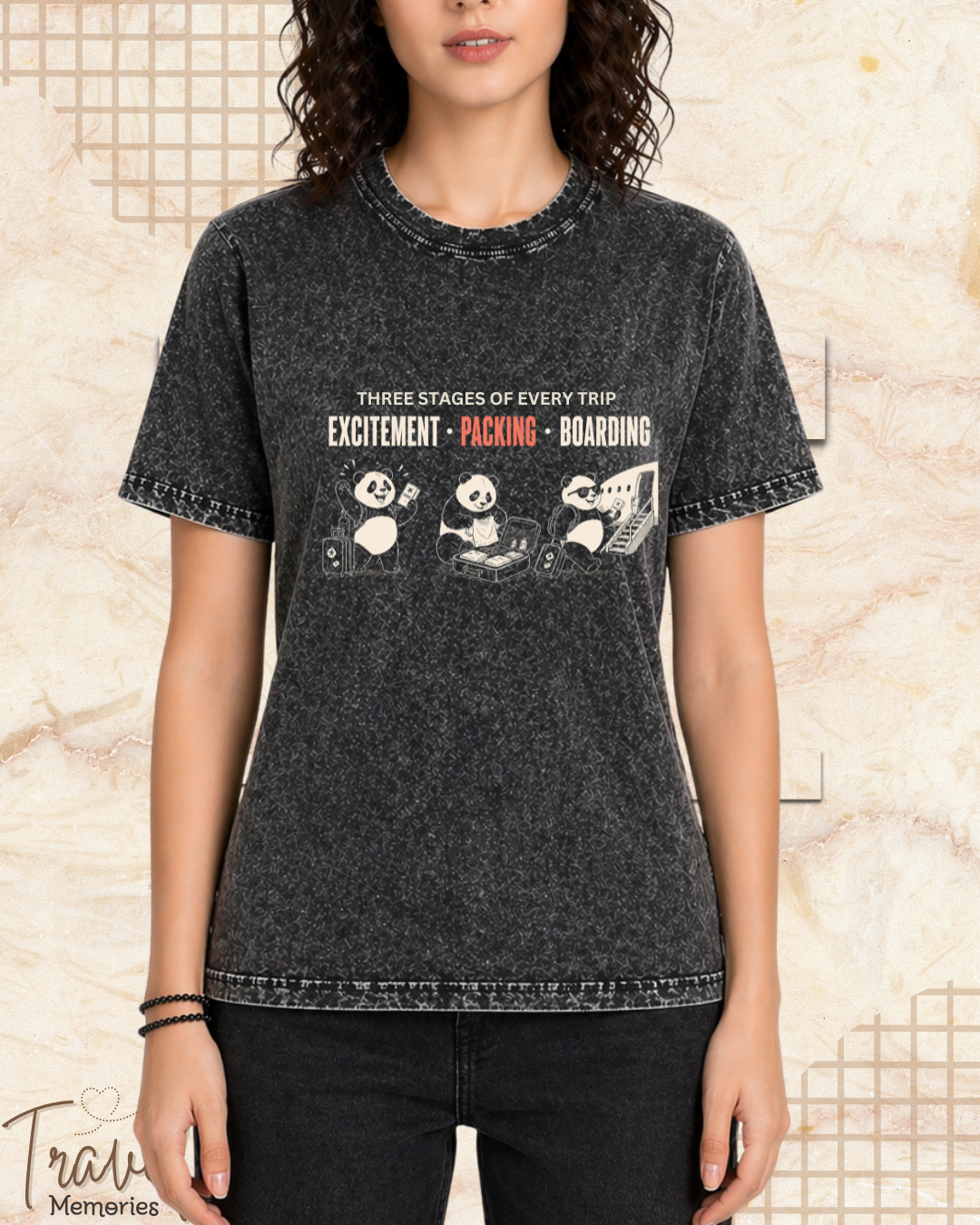 Three Stages of Every Trip Series 1 Travel Cotton Tshirt