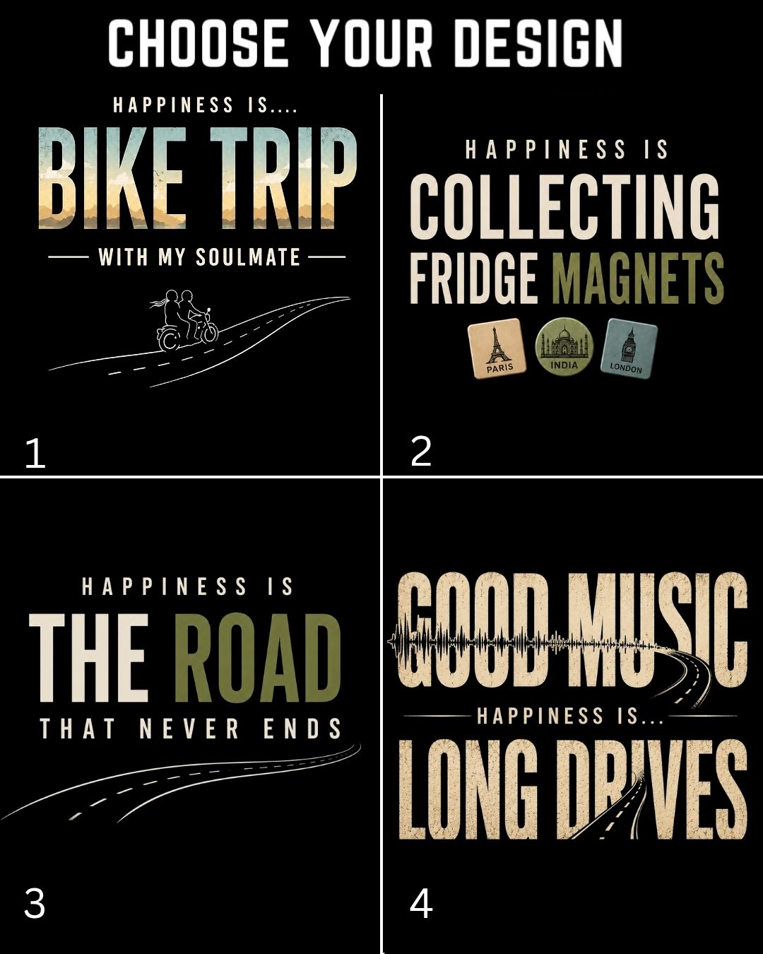 Happiness Is Travel Cotton Tshirt