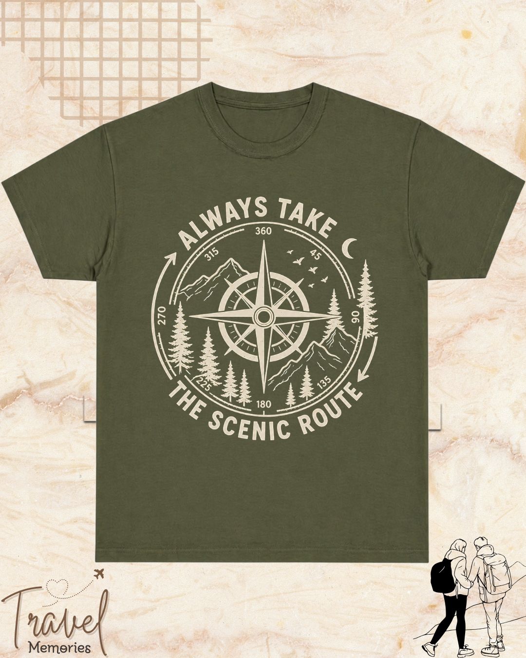 Scenic Route Vintage Adventure Cotton Tshirt