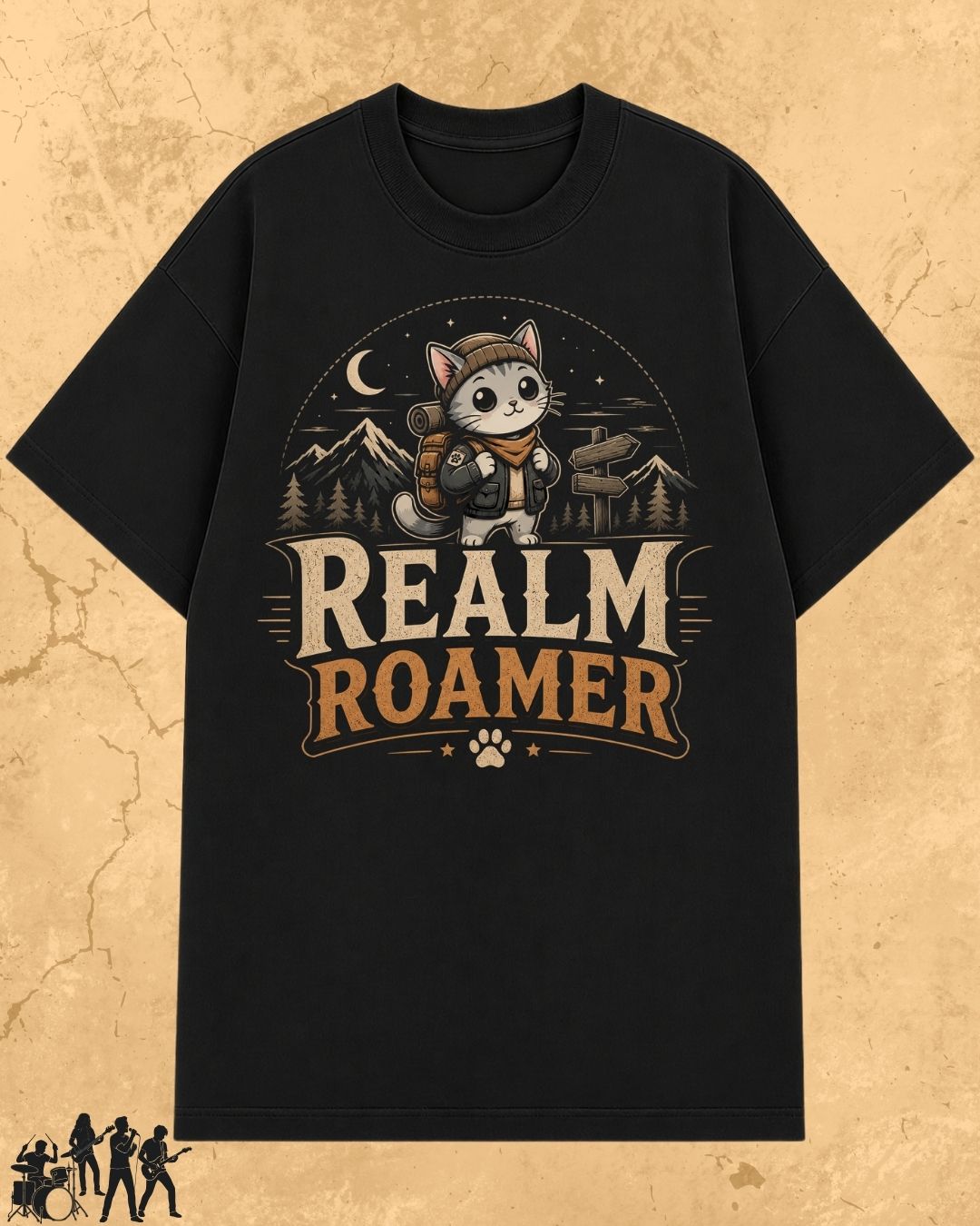 Meow Travel Mode Cotton Tshirt