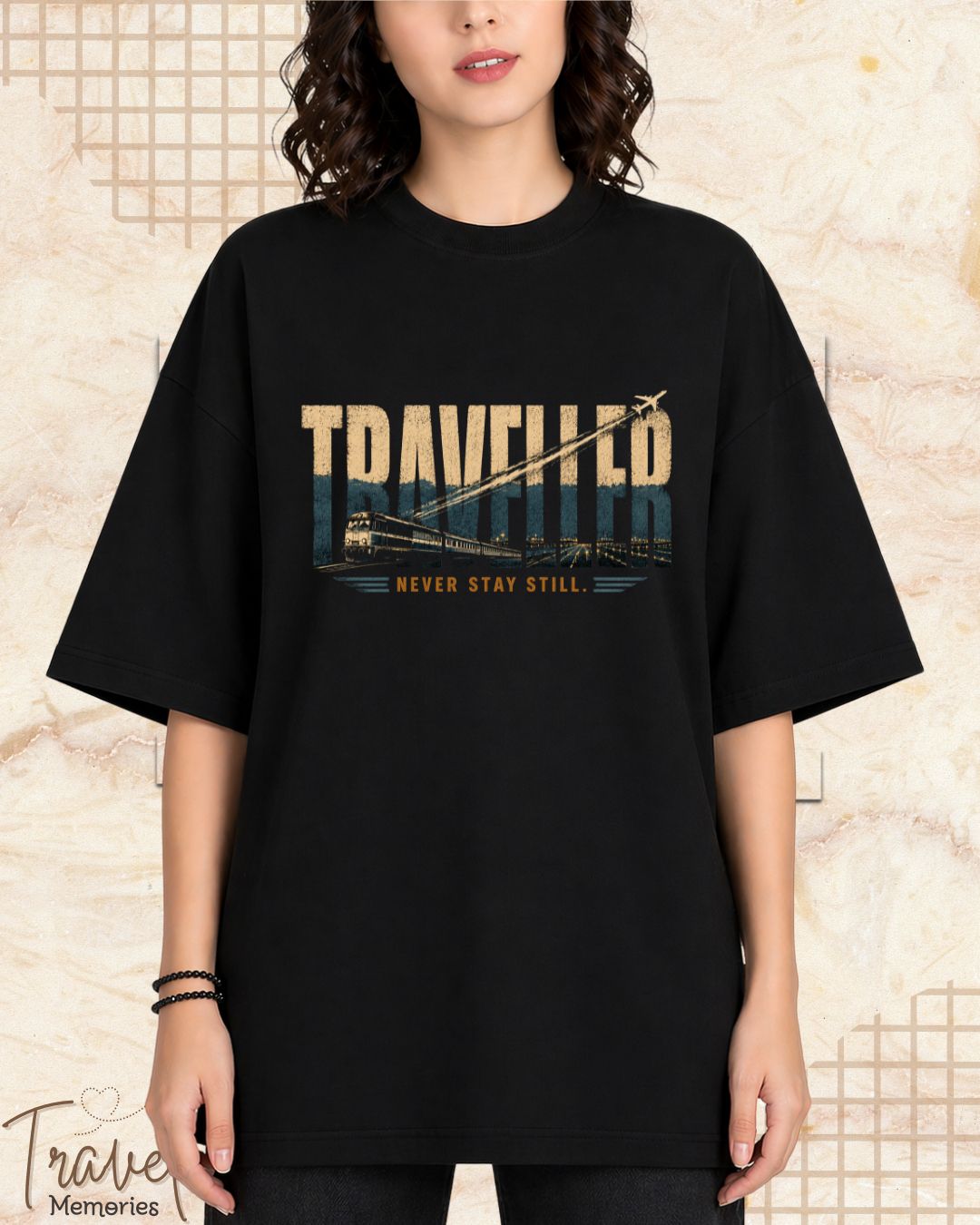 Vintage Travel Vibes Cotton Tshirt
