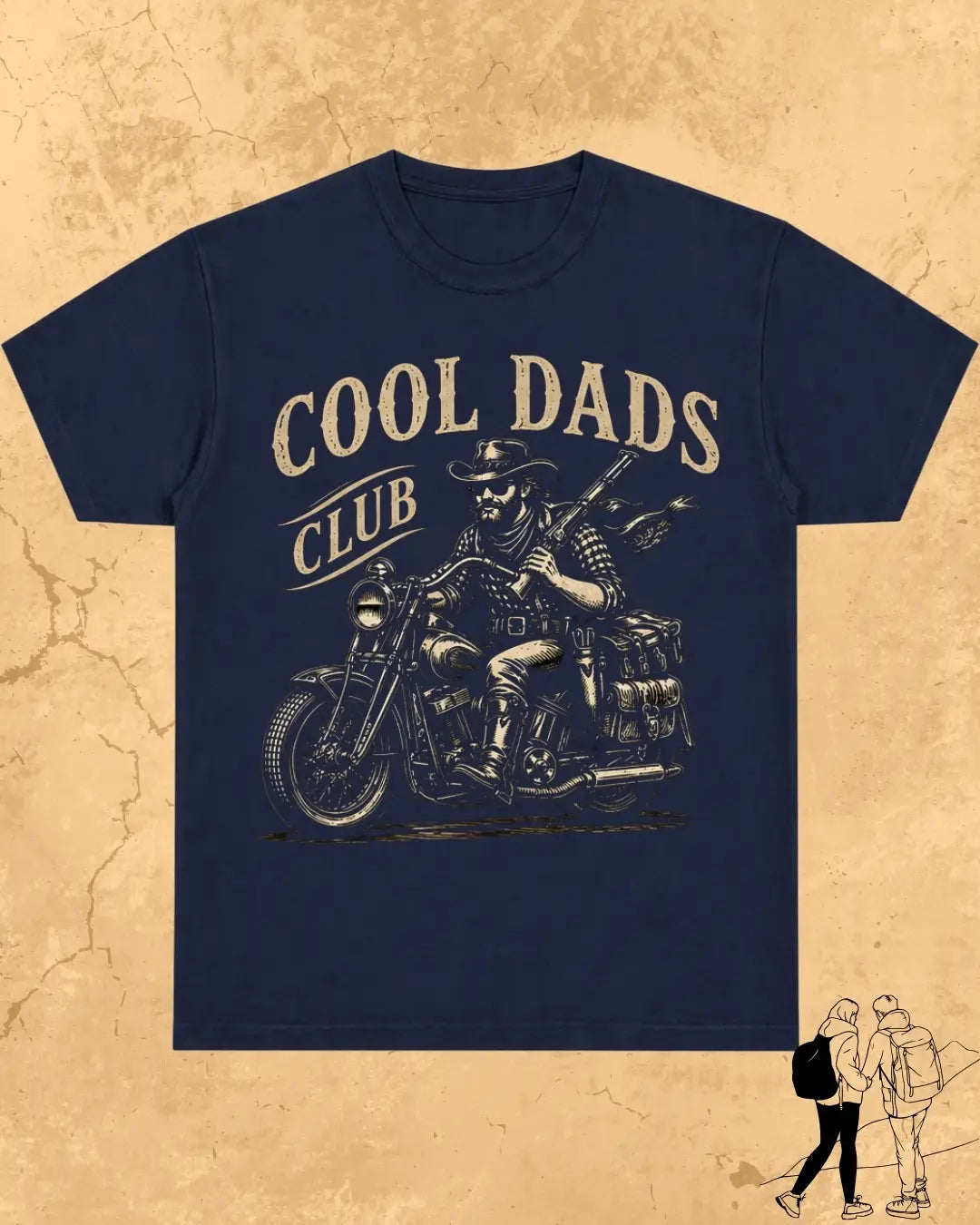 Vintage Cool Dad's Motorcycle Cotton Tshirt