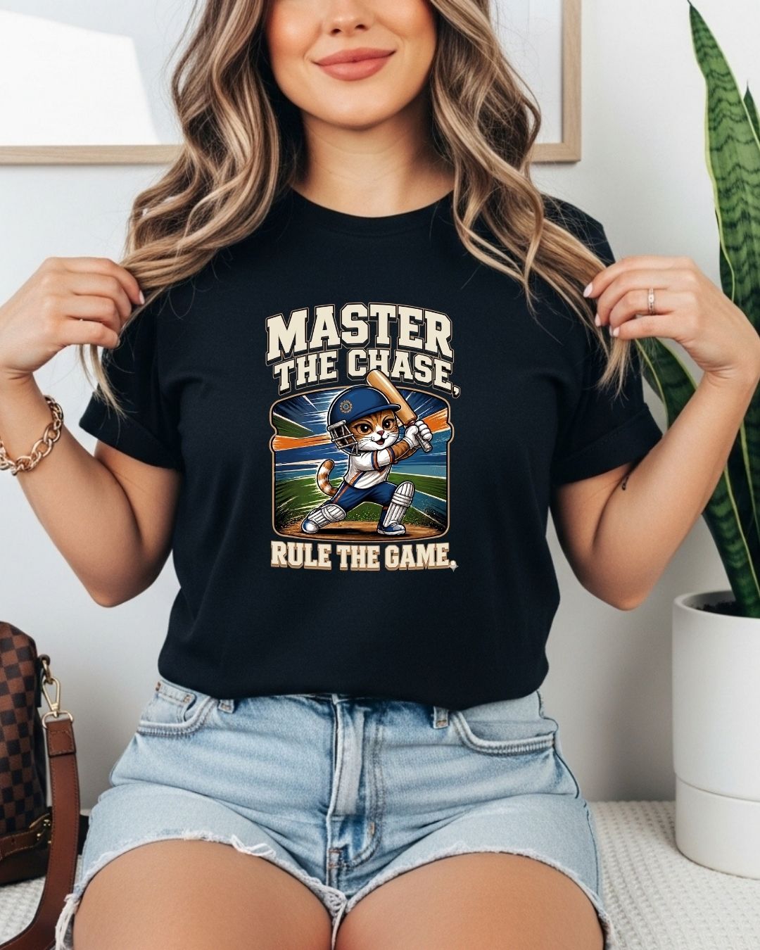Meow Cricket Champion Cotton Tee