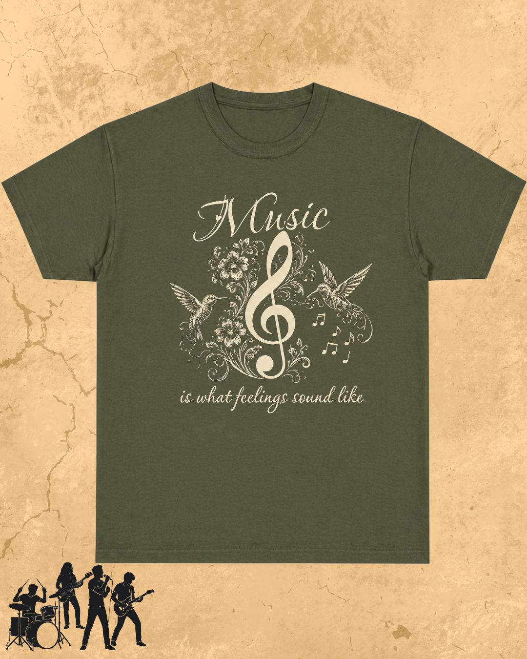 Music Is What Feelings Sound Like Cotton Tee
