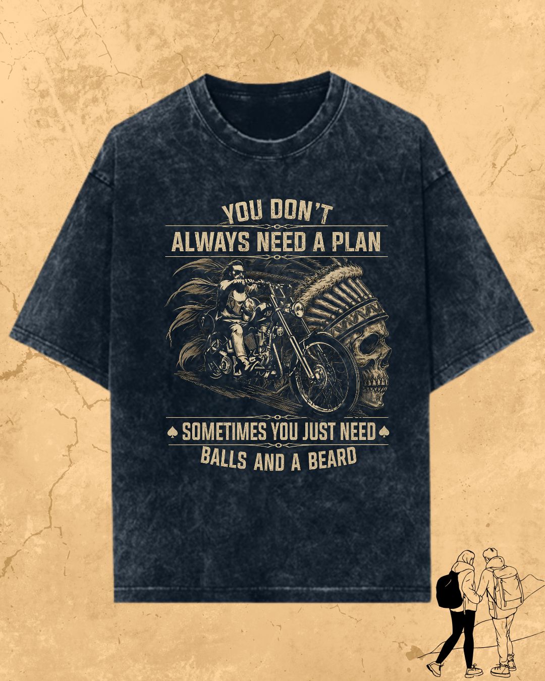 Rebel Beard Motorcycle Cotton Tshirt