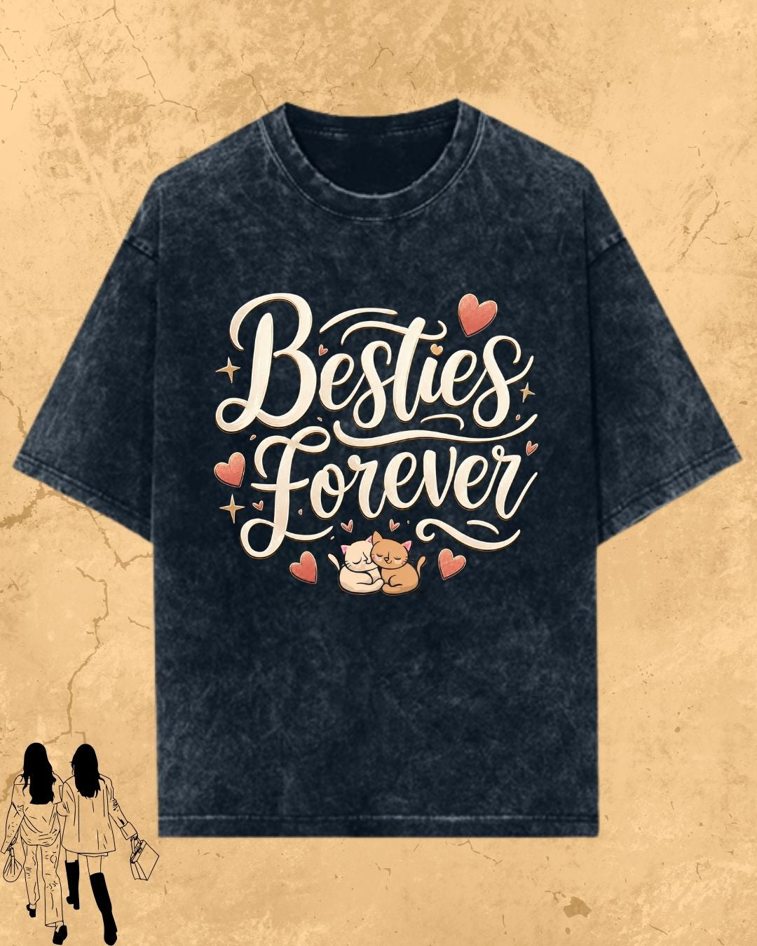 Meow Besties Cotton Tshirt
