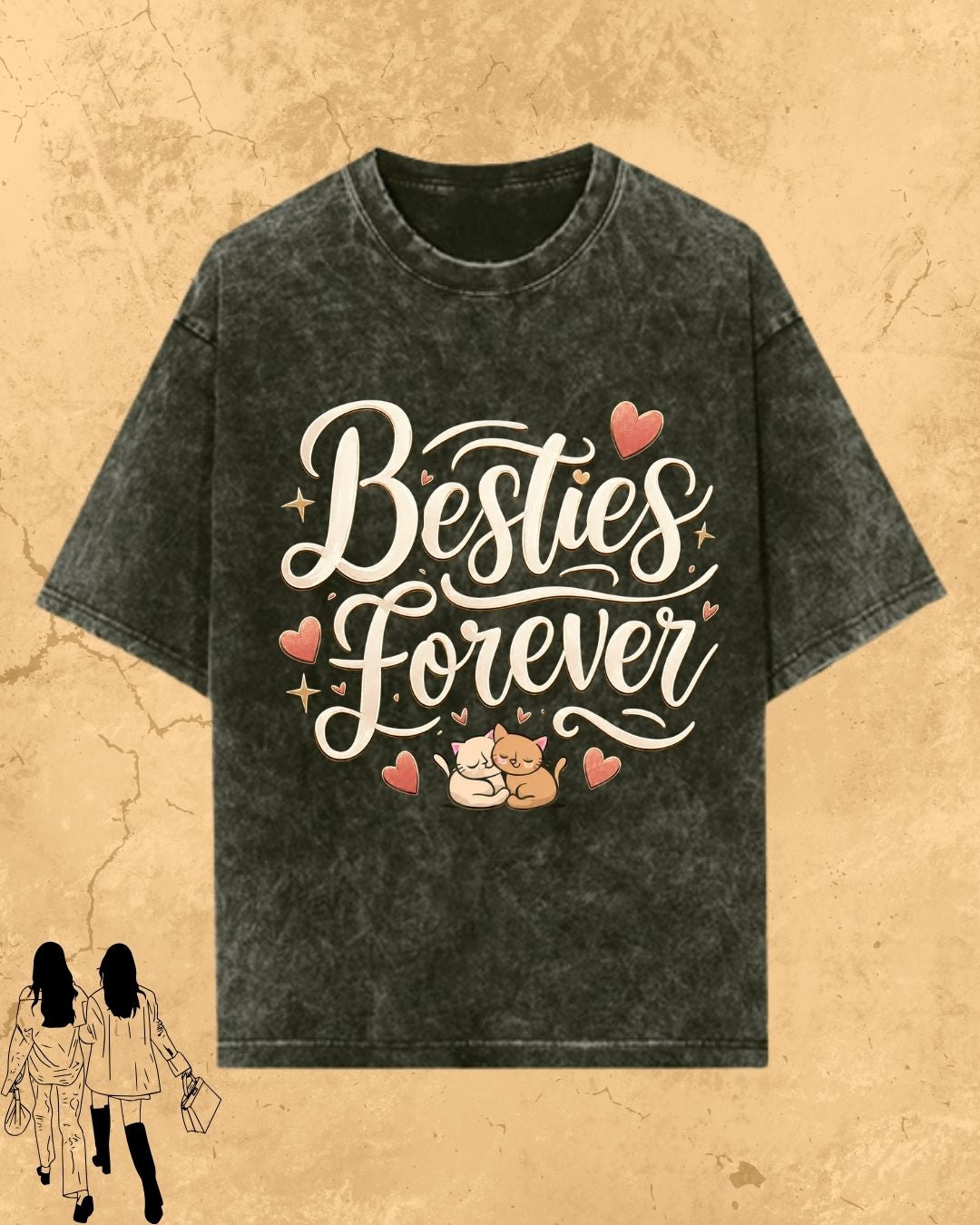Meow Besties Cotton Tshirt