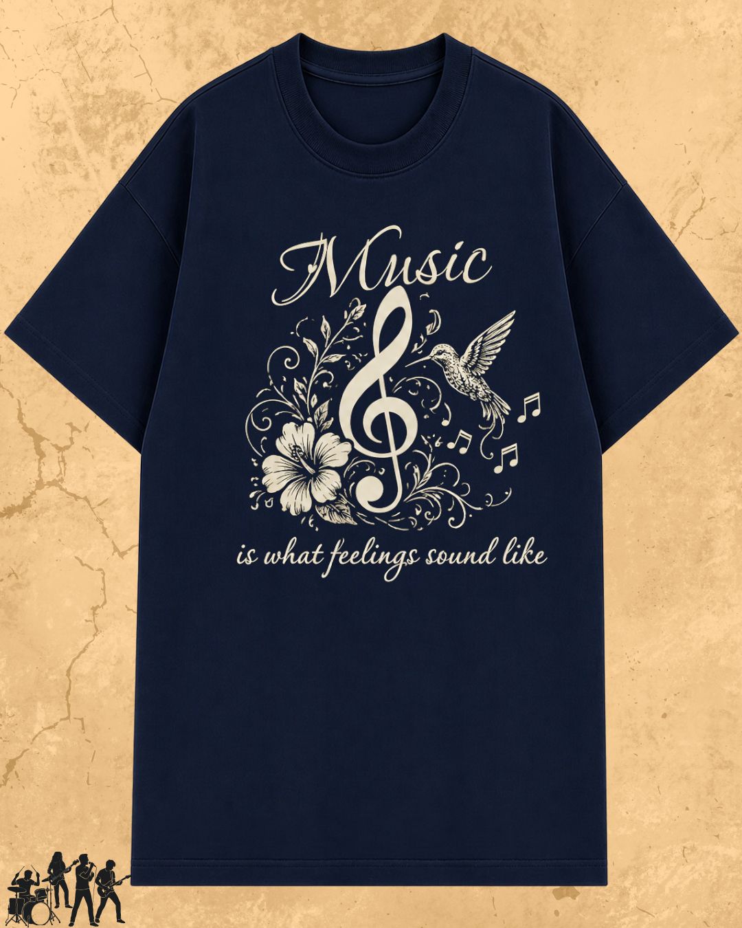 Music Is What Feelings Sound Like Cotton Tee