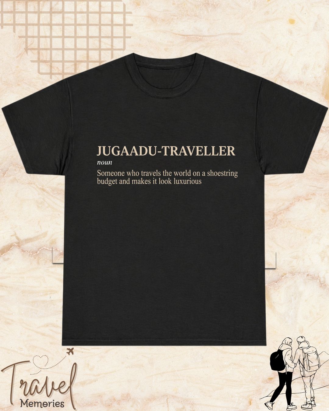 Hinglish Minimalist Dictionary Travel Cotton Tshirt