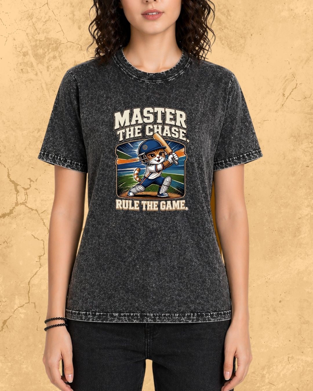 Meow Cricket Champion Cotton Tee