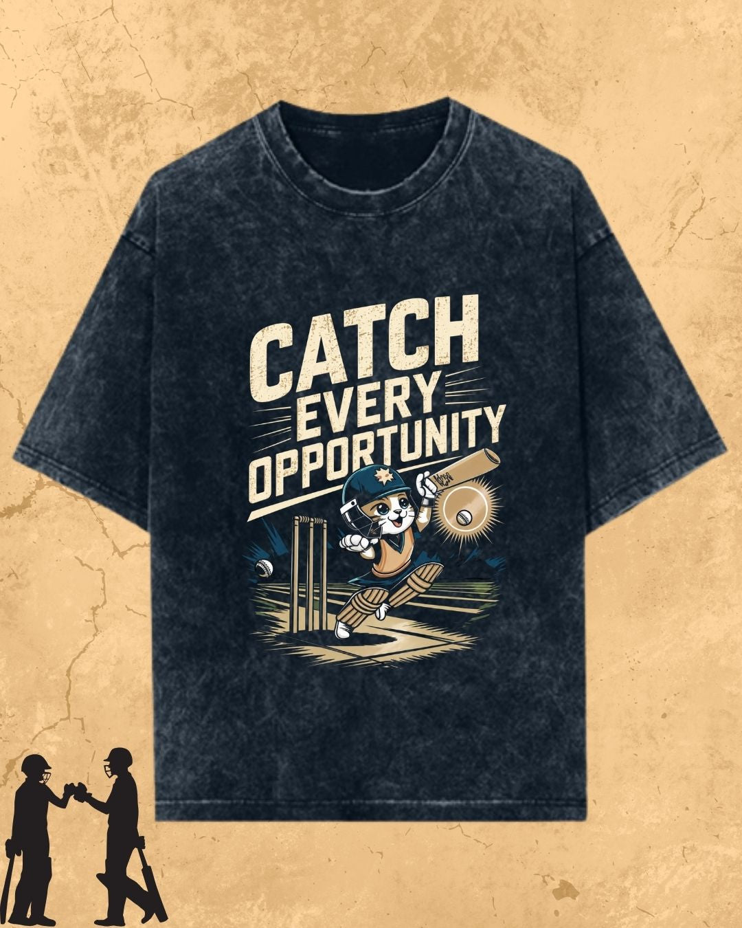 Meow Cricket Champion Cotton Tee