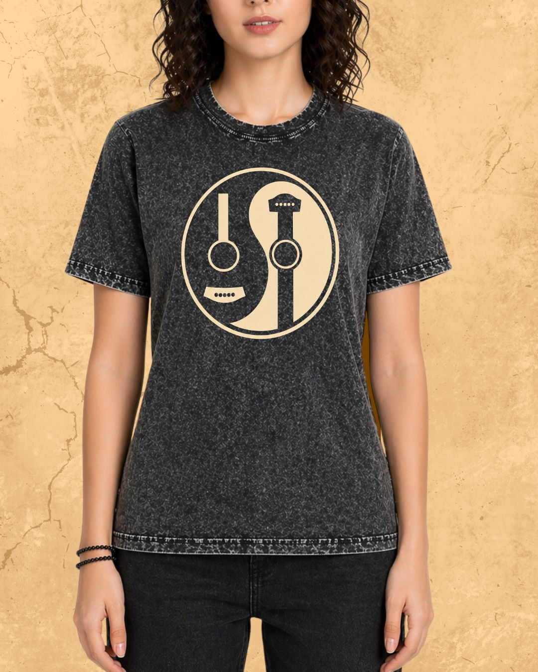 Yin Yang Guitar Cotton Tshirt