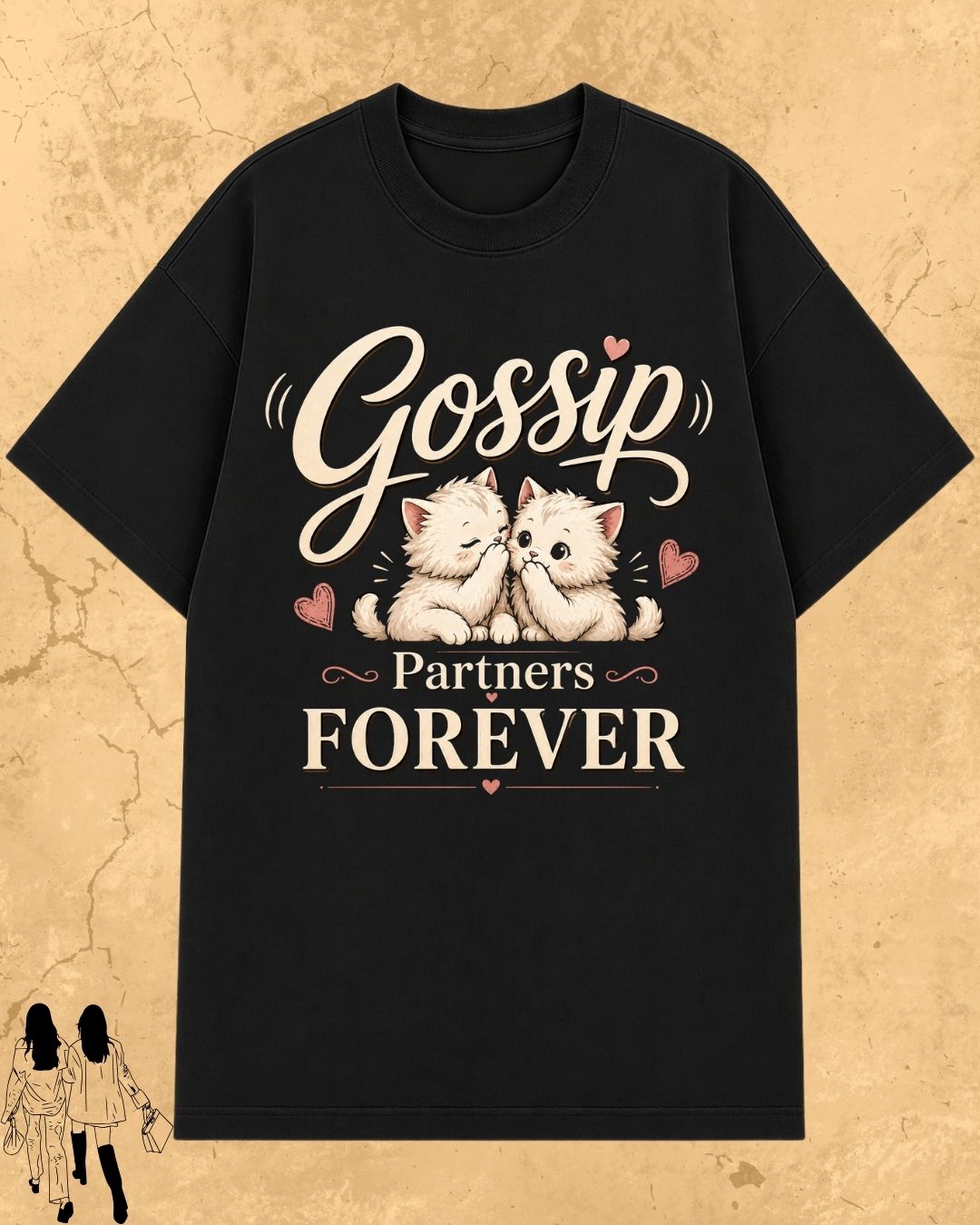 Meow Besties Cotton Tshirt