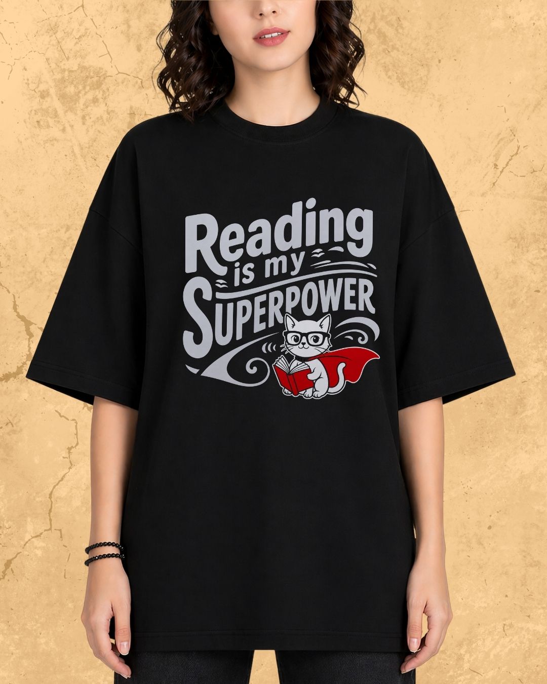 Purrfect Reader Cotton Tshirt