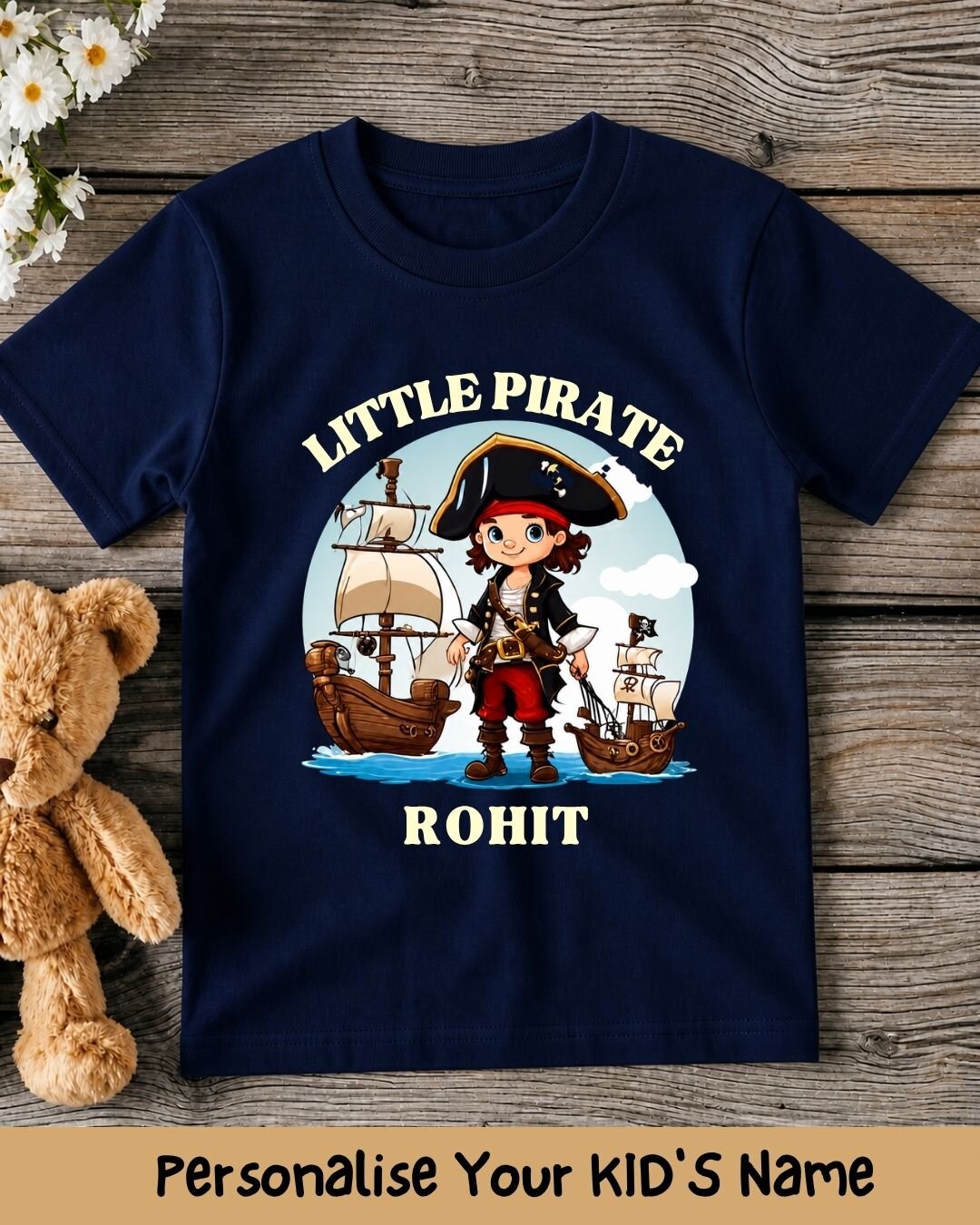 Karate & Pirate Theme Custom Kid Cotton Tee