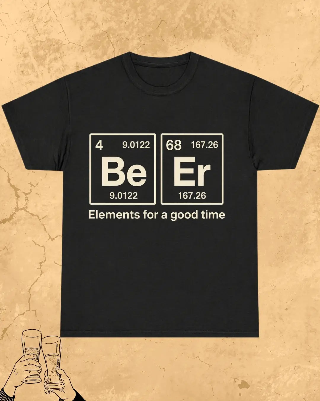Beer Chemistry Pun Cotton Tshirt