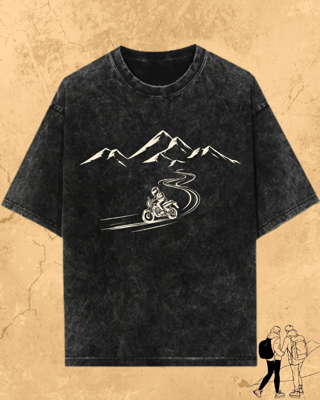 Minimalist Wanderline Travel Cotton Tshirt