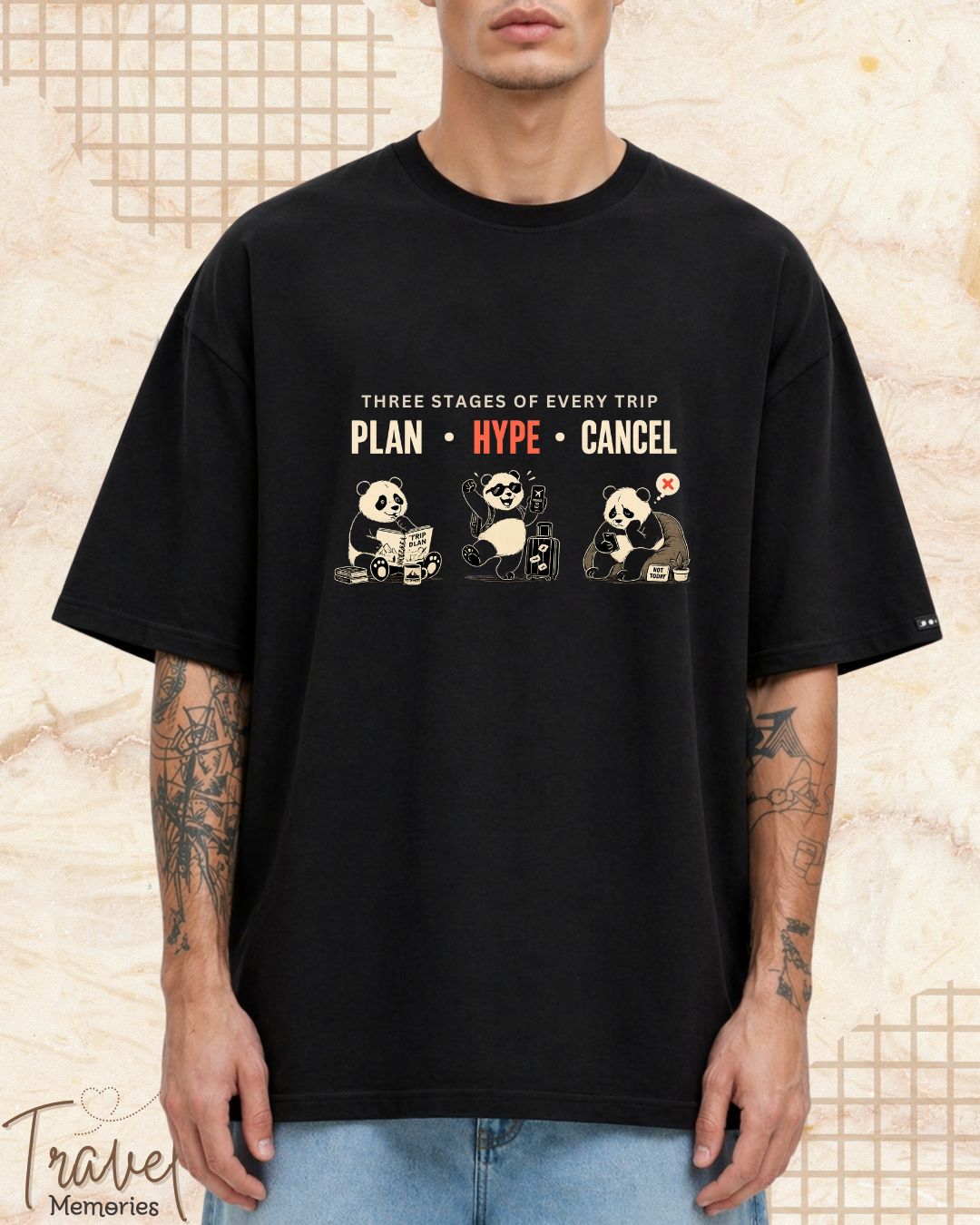 Three Stages of Every Trip Series 2 Travel Cotton Tshirt
