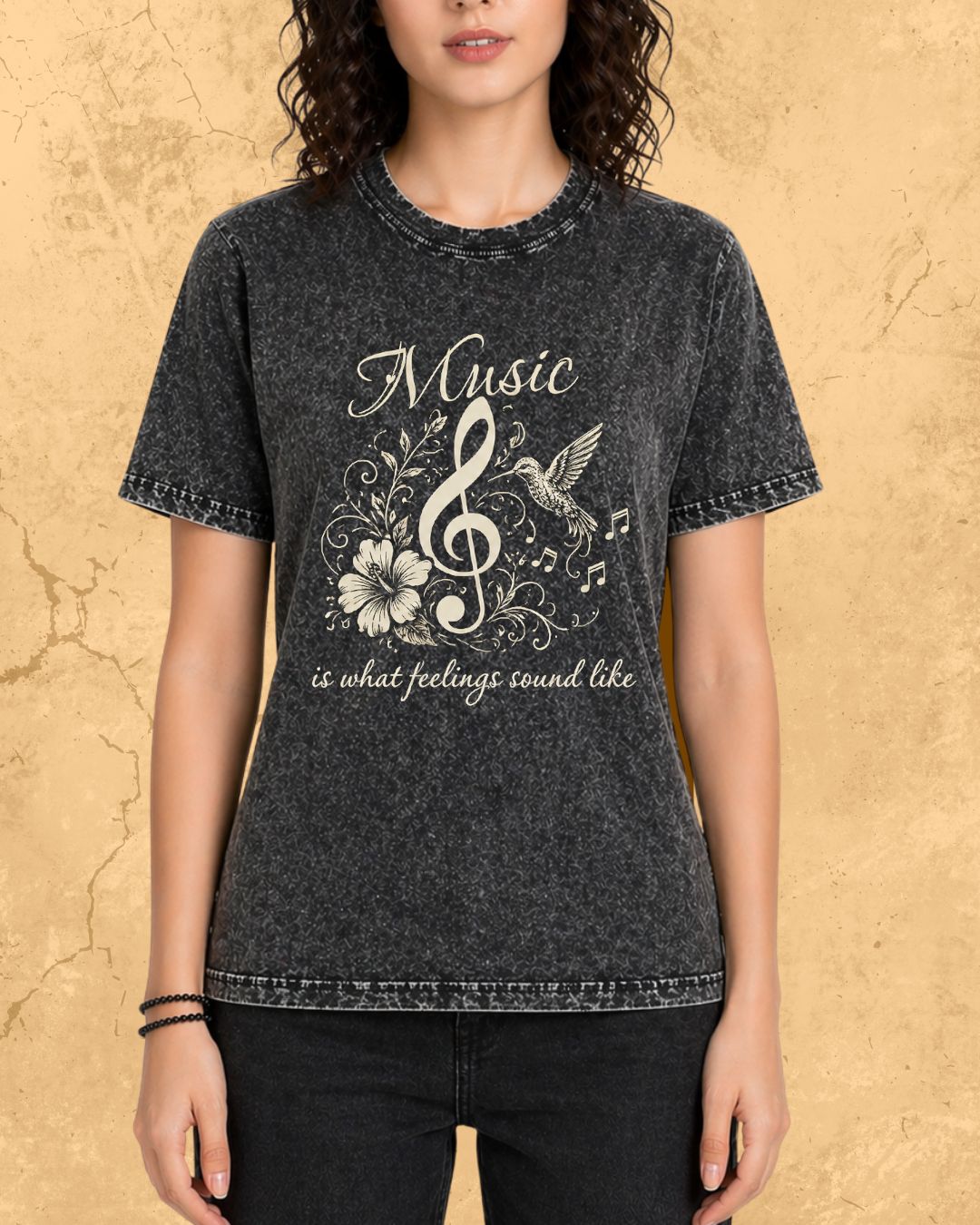 Music Is What Feelings Sound Like Cotton Tee