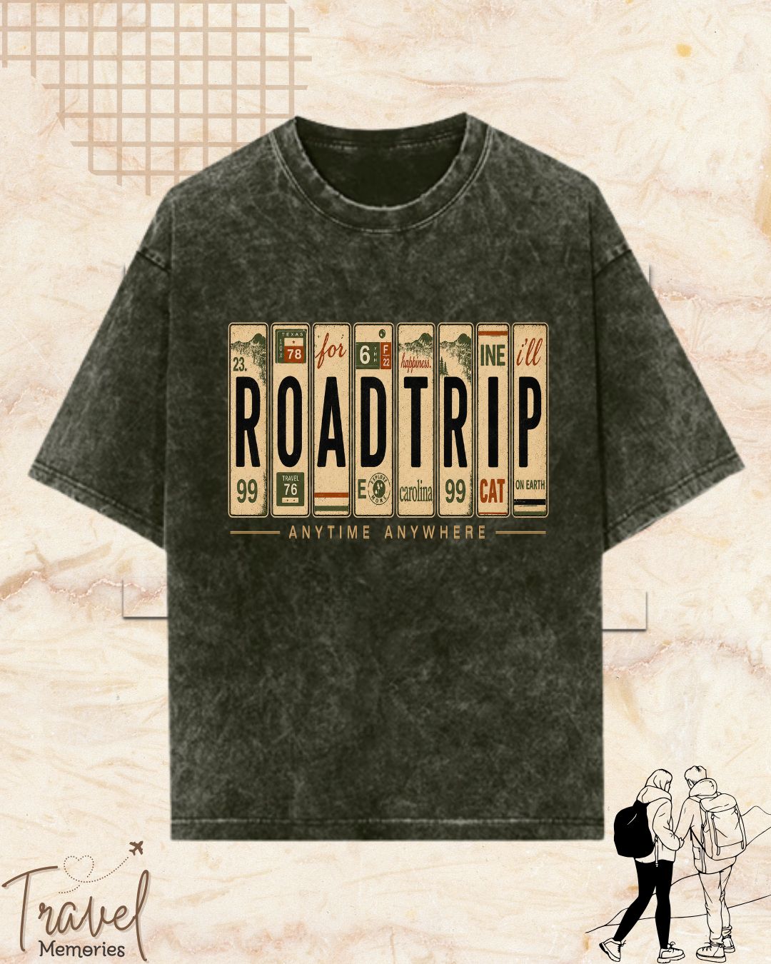 Roadtrip Travel Cotton Tshirt