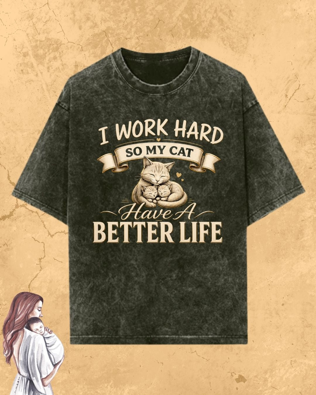 Purr Mom Cotton Tshirt