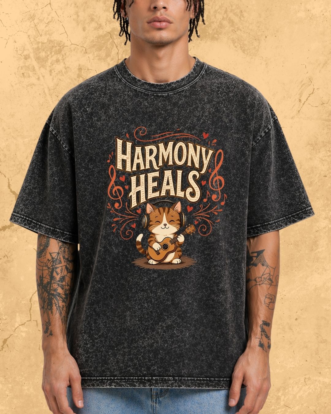 Purrfect Groove Cotton Tee