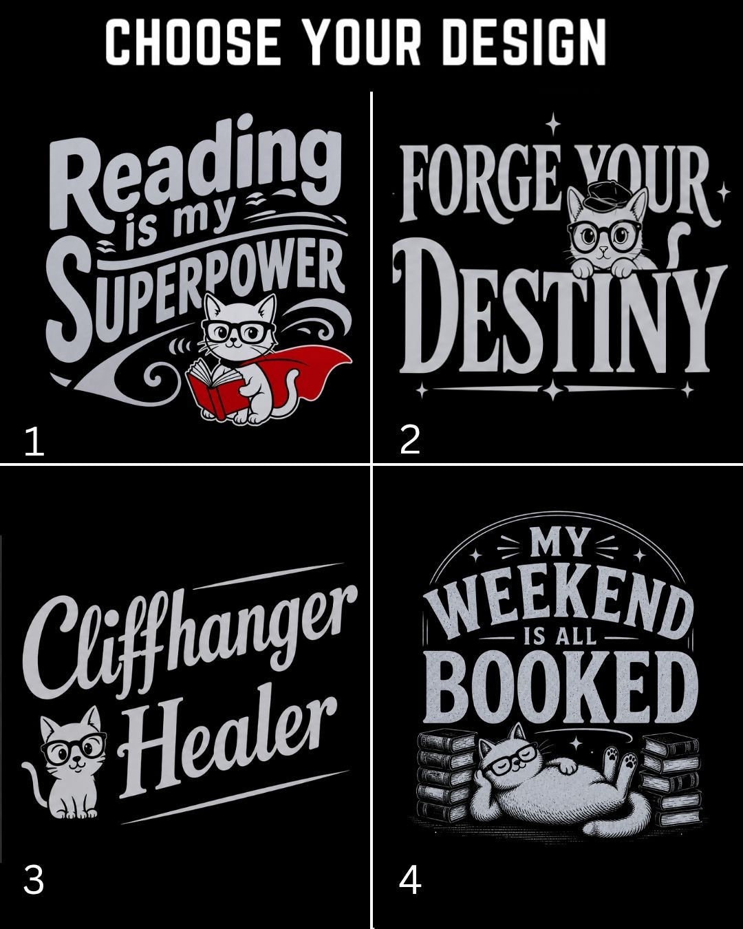 Purrfect Reader Cotton Tshirt