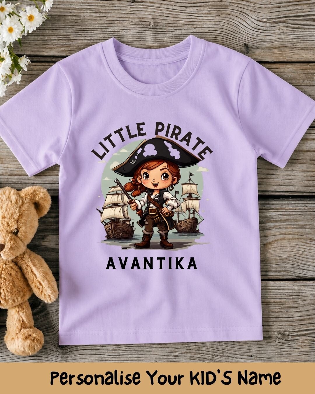 Karate & Pirate Theme Custom Kid Cotton Tee