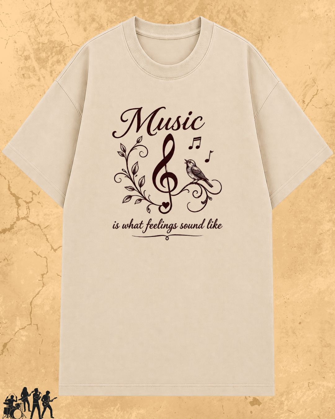 White Music Is What Feelings Sound Like Cotton Tshirt