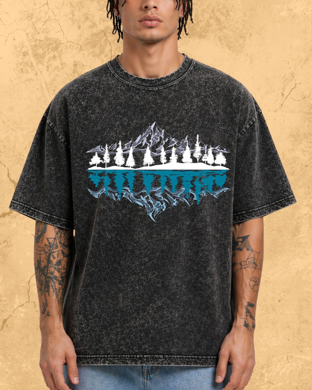 Mountain Reflection Cotton Tshirt