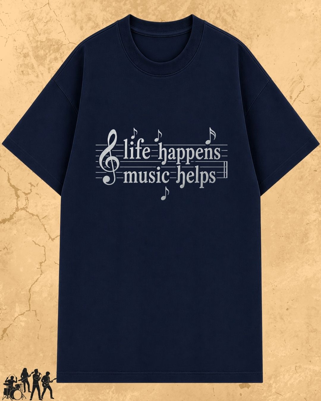 Life Happens Music Helps Cotton Tshirt