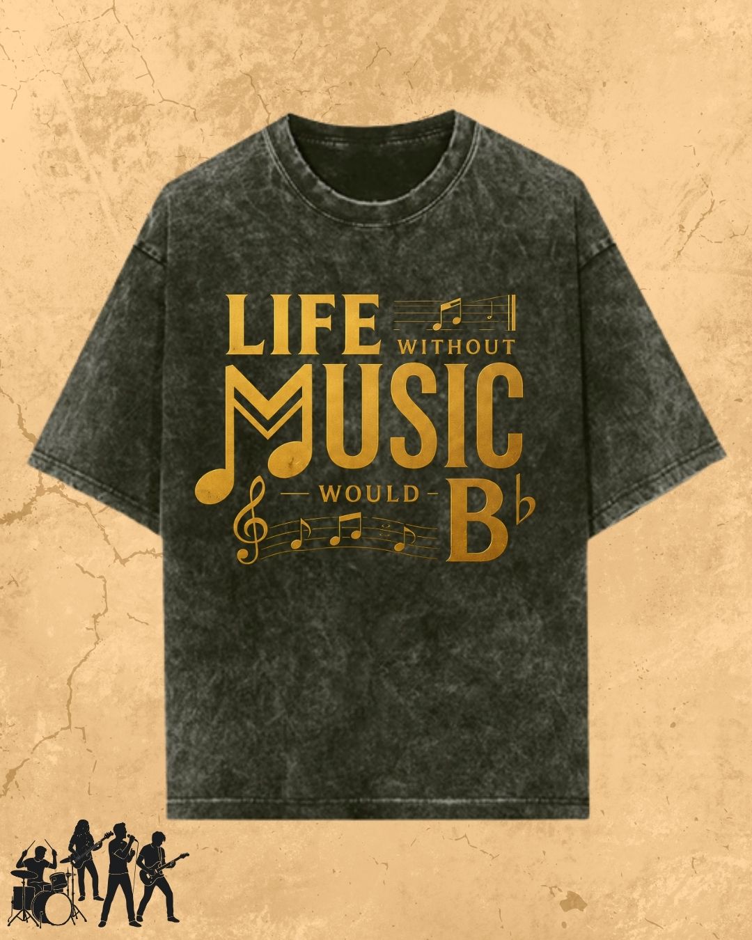 Life Without Music Would B Flat Cotton T-Shirt