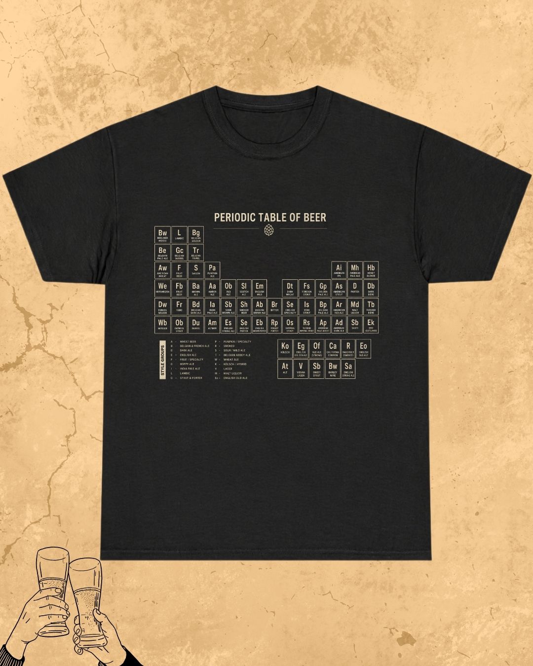 Beer Chemistry Pun Cotton Tshirt
