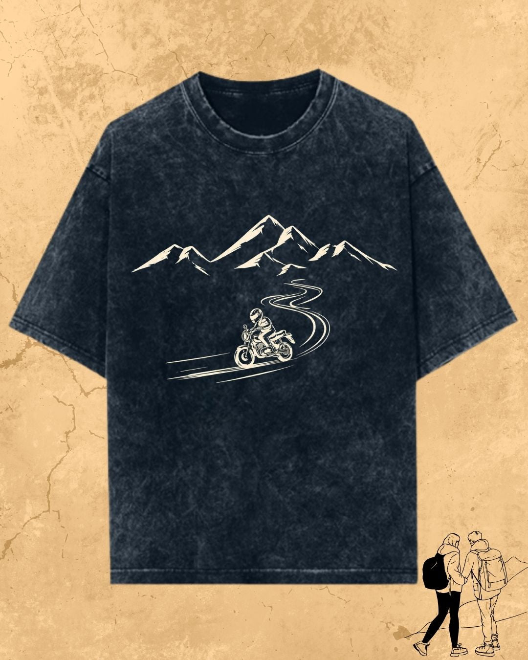 Minimalist Wanderline Travel Cotton Tshirt