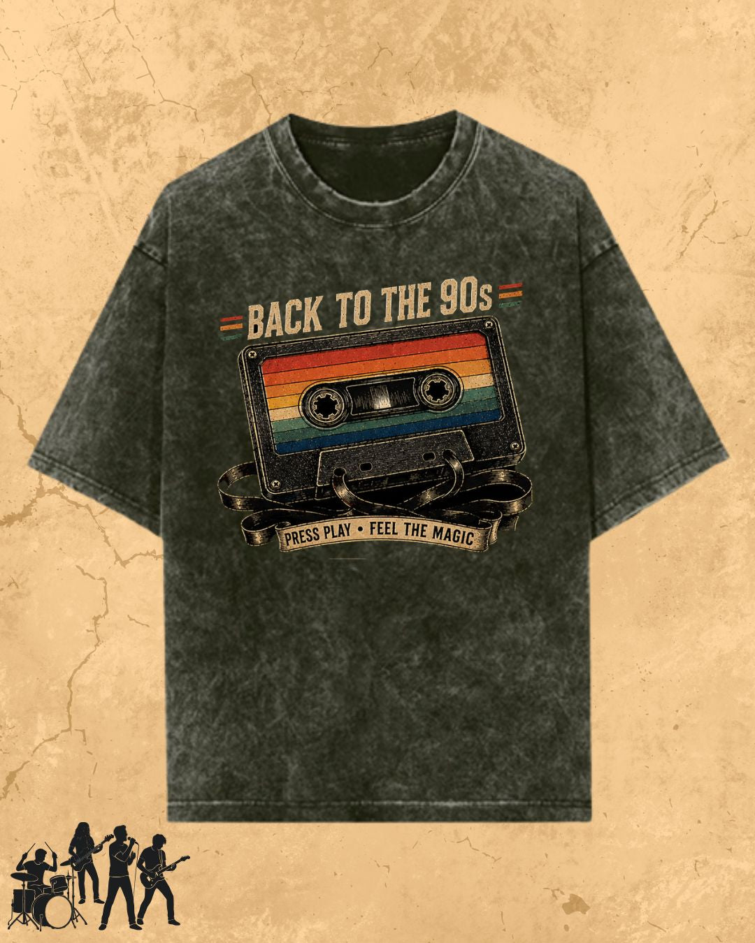 Retro Cassette Music Cotton Tshirt