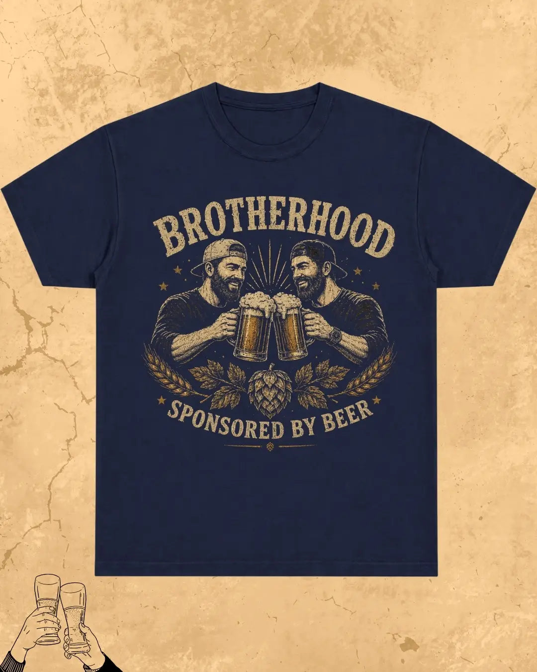 Beer Bond Statement Cotton T-Shirt