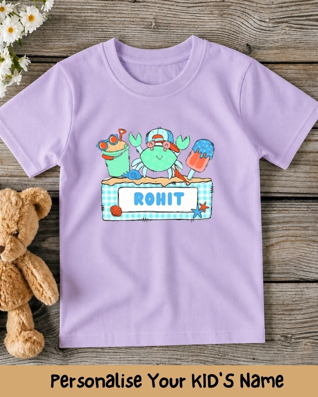 Beach Custom Kid's Cotton Tee