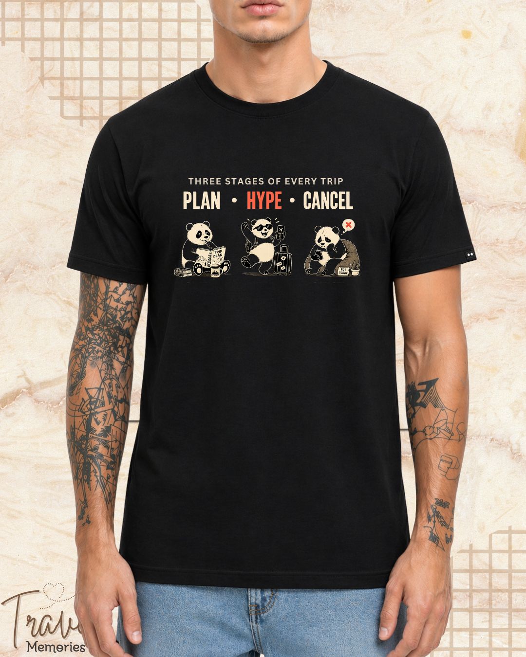 Three Stages of Every Trip Series 2 Travel Cotton Tshirt
