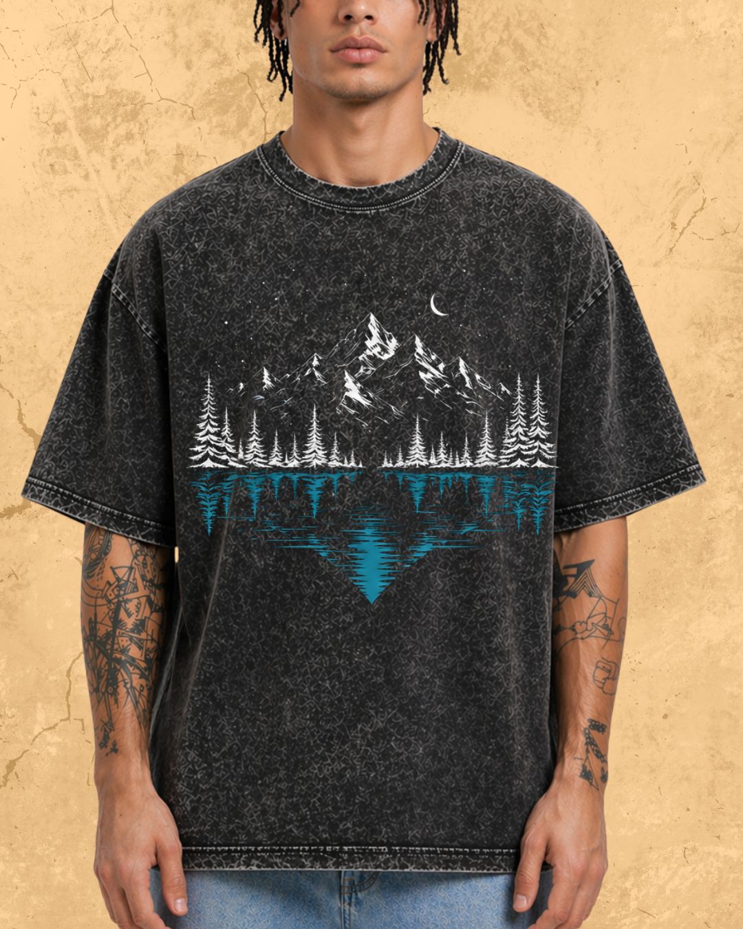 Mountain Reflection Cotton Tshirt
