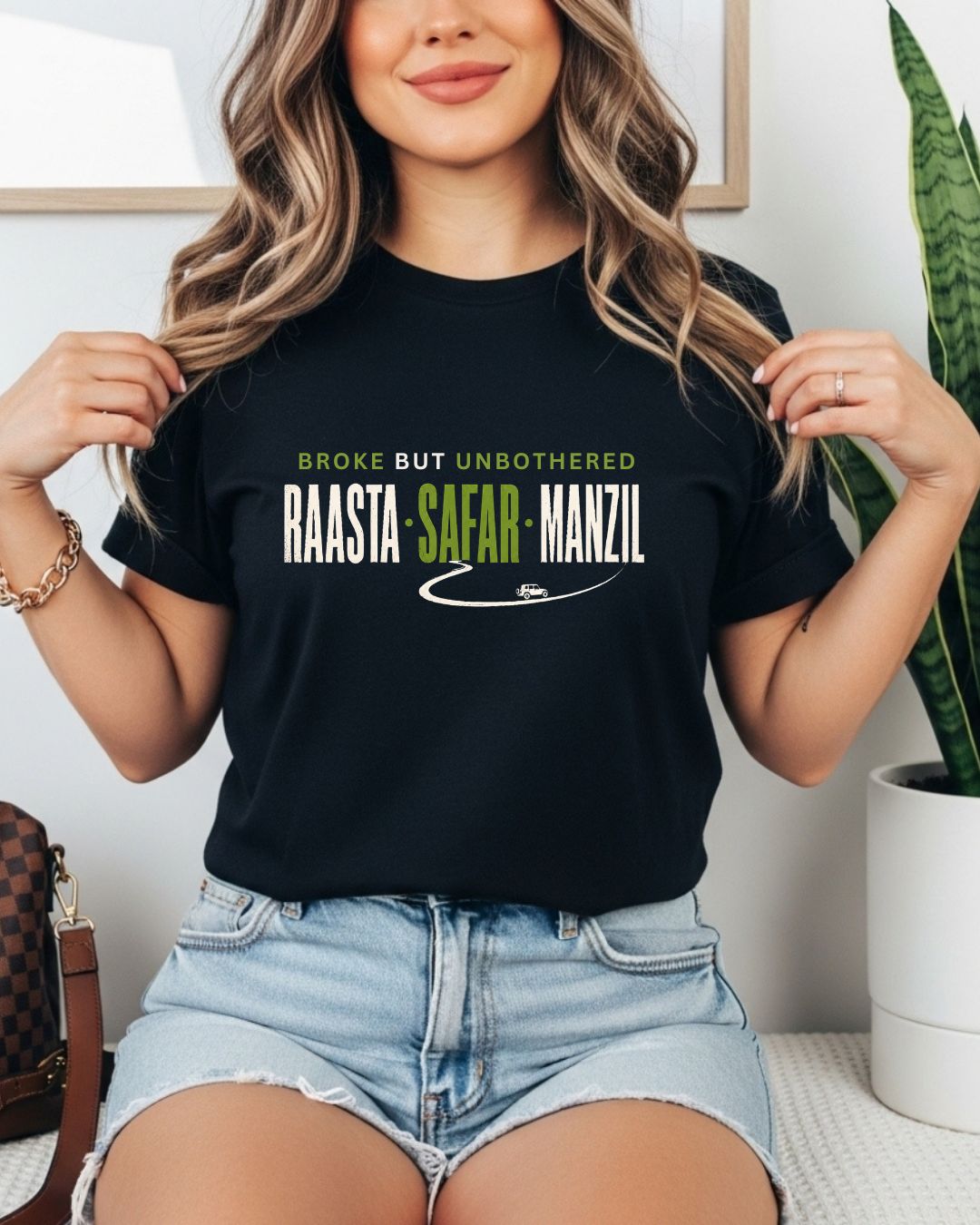 Raasta Safar Manzil Travel Cotton Tshirt