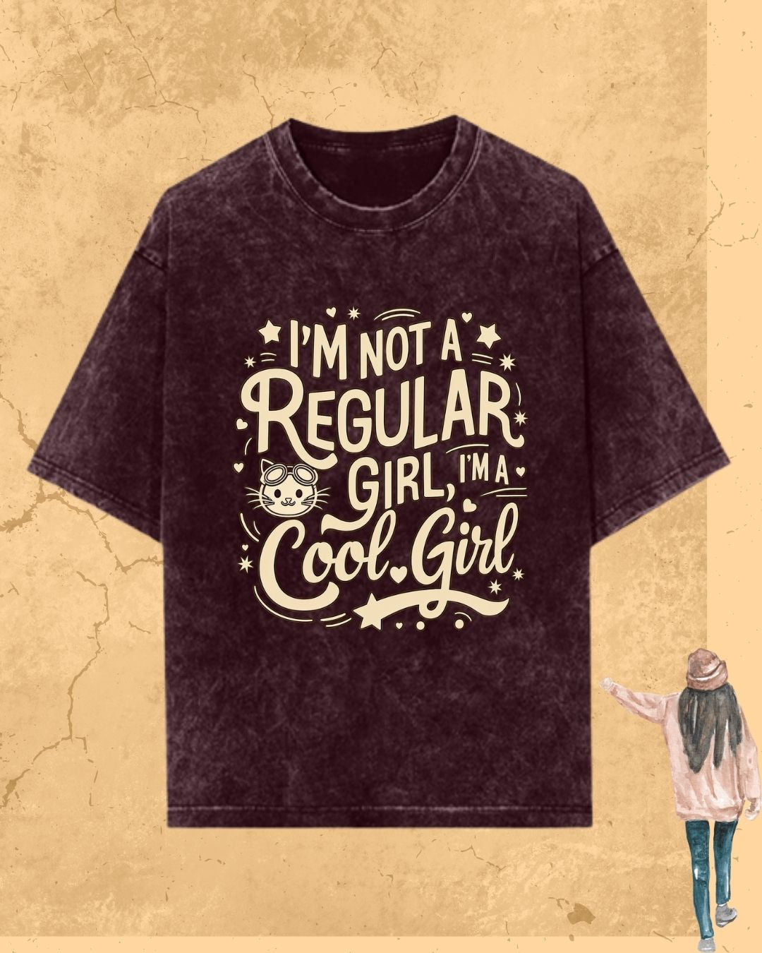 Cool Meow Girl Vibes Cotton Tee