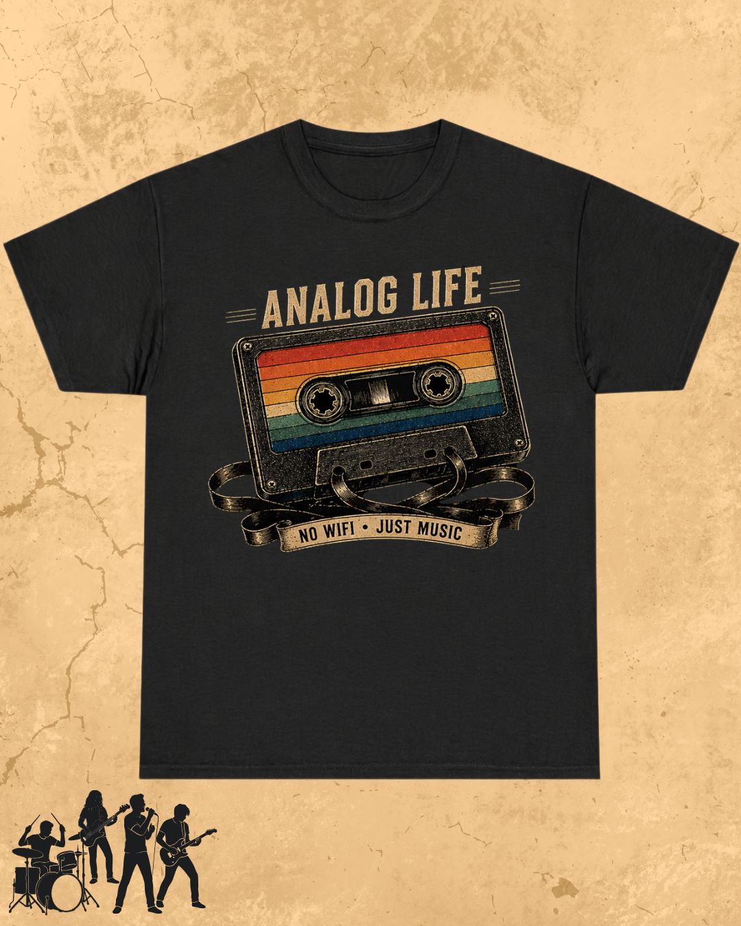 Retro Cassette Music Cotton Tshirt