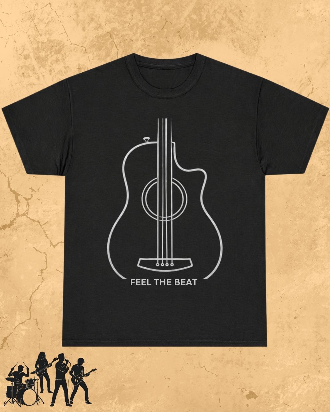 Minimal Guitar Music Cotton T-Shirt