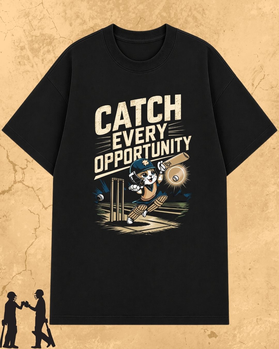 Meow Cricket Champion Cotton Tee