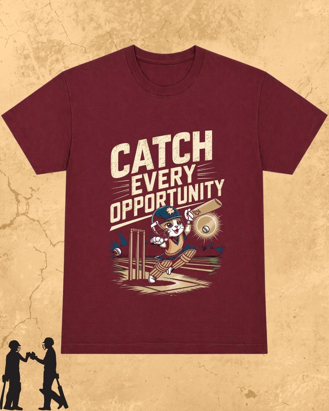Meow Cricket Champion Cotton Tee