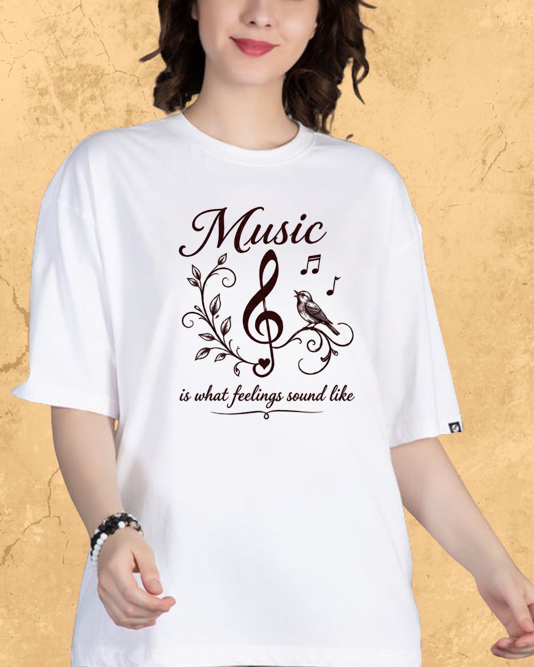 White Music Is What Feelings Sound Like Cotton Tshirt
