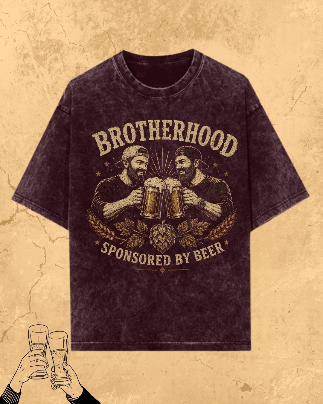 Beer Bond Statement Cotton T-Shirt