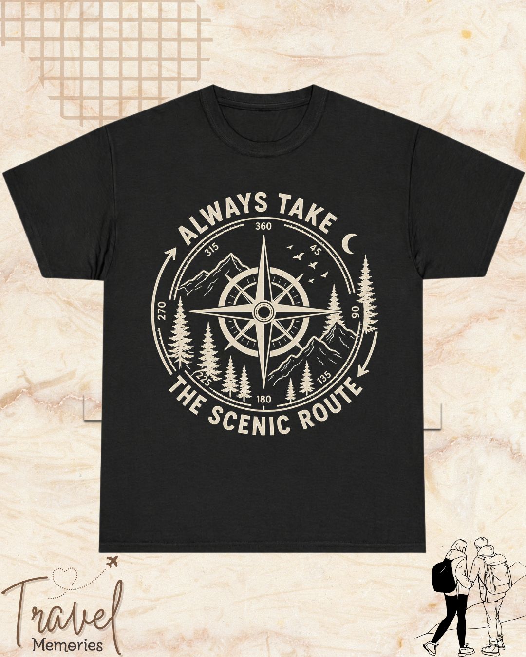 Scenic Route Vintage Adventure Cotton Tshirt